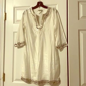 White embellished mini